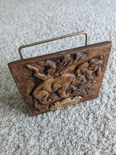 Vintage Yellowstone National Park Treasure Craft Souvenir Napkin/Letter Holder  picture