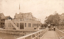 South Norwalk CT Belle Island Club House Pier RPPC Real Photo Postcard picture