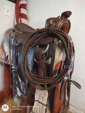 Authentic 45ft. 19th c. Mexican Leather Reata picture