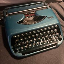 1956 Royal Royalite Vintage TURQUOISE Portable Typewriter Specialty-Color Design picture