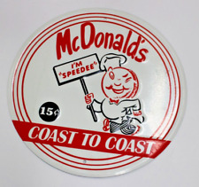 Vintage Retro McDonald's I'm Speedee 15cts Coast to Coast 12