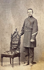 RARE 1862 CIVIL WAR CDV ID CORP CHANDLER 16TH KY INFANTRY UNIQUE BUTTON VARIANT picture