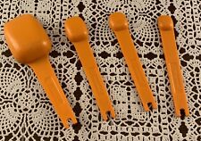 Set of 4 VintageTupperware Measuring Spoons Harvest Orange Replacement Pieces picture