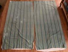 Vintage 2 Piece Green Curtains 33”x65” picture