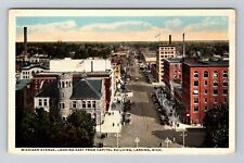 Lansing MI-Michigan, Michigan Street Looking East, Antique Vintage Postcard picture