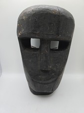 Vintage Primitive Carved Wooden African Tribal Mask with Dark Patina 1940-1970's picture