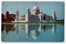 c1950's Japan Air Lines Victoria Memorial Calcutta India Vintage Postcard picture