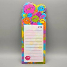 Vintage Lisa Frank Magnetic Notepad Note Pad Lips / Notebook picture