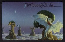 5u Michael Whelan Dragon Artwork: Weyrworld (Gold Back) SIGNED Phone Card picture
