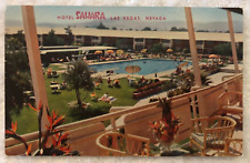 1950s LAS VEGAS, Nevada Postcard HOTEL SAHARA Swimming Pool Scene picture