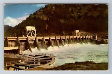 OR-Oregon, Bonneville Dam, Antique, Vintage Souvenir Postcard picture