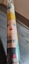 Vintage 1968 Faroy wrapping paper featuring large, stylized illustrations NEW picture