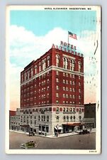 Hagerstown MD-Maryland, Hotel Alexander, Advertisement, Vintage c1929 Postcard picture