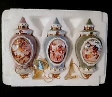 NEW IN BOX Bradford Series 5 SUGAR & SPICE HEIRLOOM PORCELAIN ORNAMENT SET OF 3. picture