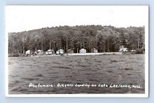 c.1951 RPPC Glockamora Giegers Landing Lake Leelanau MI Amber Sands Resort Cabin picture