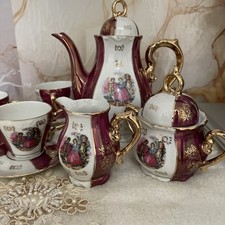 Vintage Victorian Fine Porcelain 17 Piece Mini Tea Set New in Box picture