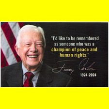 president JIMMY CARTER obit uary card CARTER CENTER {BONUS} picture