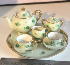 Authentic Vintage Maruyama Miniature 10pc Tea Set Occupied in Japan Gold Trim picture