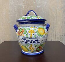 Large Lemon Biscotti Cookies Jar Italy picture
