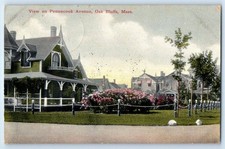 1909 Oak Bluffs Massachusetts MA Vintage Postcard View Pennecook Avenue Building picture