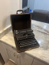 VINTAGE Royal Quiet Deluxe Black Portable Typewriter 1940s Approx W/ Case Tested picture