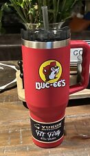 Buc-ee's Yukon Outfitters 40 oz Tumbler Thermal Cup Red With Handle ~ New Bucees picture