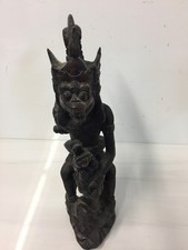 Vintage Balinese Hand Carved Wood Hanuman Figure Statue picture