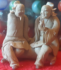 VINTAGE Chinese Mudman Miniature Figurines with Fine Detail Clay Mudmen picture