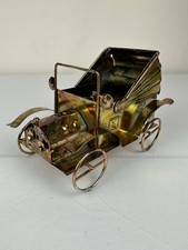 “Camptown Races” Vintage Copper Tin Metal Musical Car *Video picture