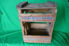 antique advertising storage box Eureka Standard Harness oil Burlington Vermont picture