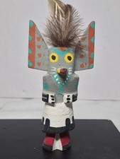 Vintage Native American Hopi Southwest Mini Kachina Doll L. POOLEY Hopi OWL 4.5