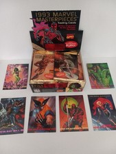 BOX FRESH & TESTED 4 SEALED PACKs 1993 MARVEL MASTERPIECES SKYBOX TRADING CARD picture