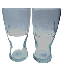 1992 McDonalds Drinking Glass Clear Raised Arches Vintage Set Of Two picture