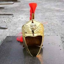 Roman Praetorian Helmet, Armor Steel roman helmet Brass Plating helmet Wit Plume picture