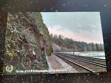 LV RR Bowmans Curve And Dam Scenic Train Railroad Postcard picture