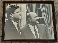 Original Framed Photograph - JFK - John Fitzgerald Kennedy - Black And White B&W picture