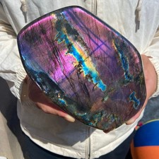 4.9LB Natural Labradorite Quartz Crystal Freeform Mineral Specimen Healing picture