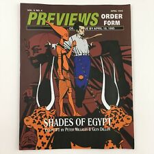Previews Order Form April 1995 Vol. V No. 4 Shades of Egypt #1 Peter Milligan picture