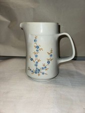 Vintage Hungarian Porcelain Pitcher – Blue Floral picture
