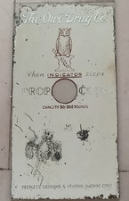 20's THE OWL DRUG COMPANY PEERLESS WEIGHING COIN OPERATED MIRROR BACKPLATE RRGS2 picture