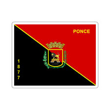 Flag of Ponce Puerto Rico 1877 Version STICKER Vinyl Die-Cut Decal picture