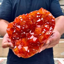 6.47LB Rare natural yellow crystal cluster flower yellow crystal block repair picture