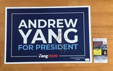 Andrew Yang MATH Autograph Signed Official 2020 President Sign Placard JSA COA picture
