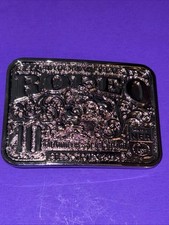 2015 40th Anniversary Hesston Rodeo Belt Buckle Montana Silversmiths Silver tone picture