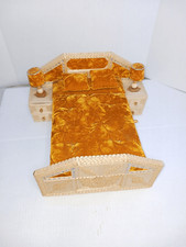 Vintage Matchstick Folk Art Bedroom Jewelry Box Photo Frame Working Drawers picture