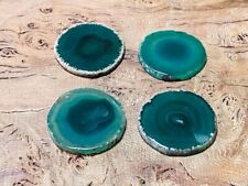 Natural Green Agate Slice Geode Drink Cup Coaster Housewarming Christmas Gift picture