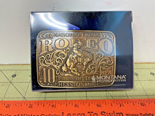 HESSTON 2015 National Finals Rodeo NFR Wrangler adult bronze belt buckle picture