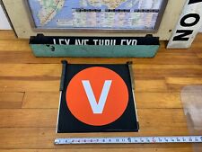 R27/30 1984 NYCTA NY NYC SUBWAY ROLL SIGN V LINE BROOKLYN MANHATTAN EAST VILLAGE picture