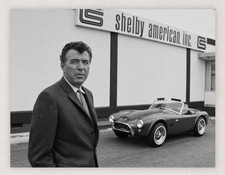 CARROLL SHELBY PERFORMANCE IS MY BUSINESS SHELBY AMERICAN 11X8.5 BW PHOTO REPRO picture