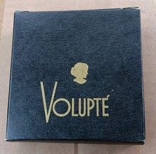 Vintage VOLUPTE Compact Case Art Deco Rhinestone MAKEUP New/Old Stock Gold Tone picture